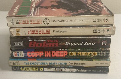 Lot Of 6 Action/ Spy Mass Market PB Books: Ground Zero , Coop In Deep, Fastburn 