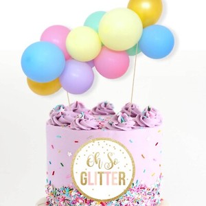 Mini Ballon Cake Topper Guirlande Pastel Rainbow Unicorn Decoration Anniversaire Or Ebay