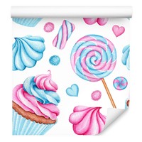 10M Vlies Tapete In Rolle Esszimmer Cupcakes Lutscher Herzen Dekor Xxl 5715