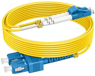 15m OS2 SC to LC Single Mode Fiber Patch Cables 10G SMF LSZH Duplex 9/125m