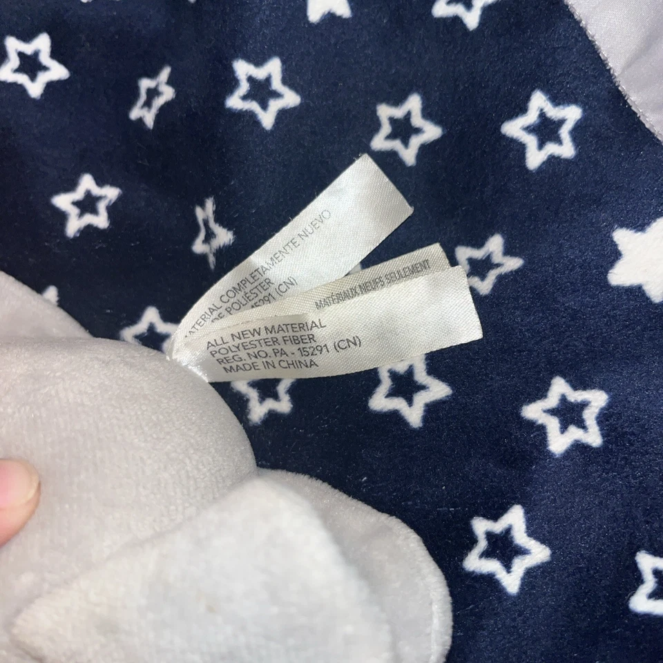 Manta de seguridad para bebé Child Of Mine Carters cachorro perro gris marino ESTRELLAS LOVEY 13" Foto 4 de 4