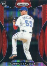 2019 PRIZMS RED RC CONNOR SADZECK TEXAS RANGERS PRIZM PARALLELS - A10