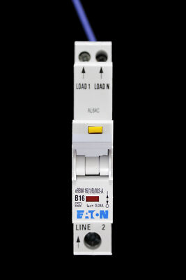 EATON 16 AMP CURVE B 10kA 30mA RCBO TYP A EMBH116R30C ERBM-16/1/B/003