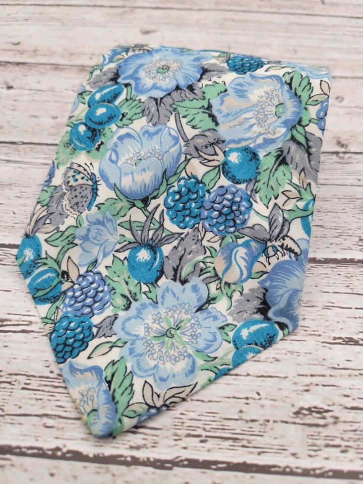 Corbata de algodón LIBERTY OF LONDON diseño de archivo corbata diseño de jardín floral O187 Foto 2 de 4