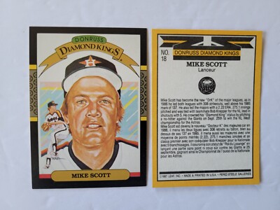 MIKE SCOTT CARDS Your Pick TOPPS Fleer Donruss Leaf UpperDeck 1982 -1991
