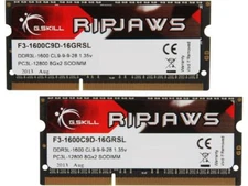 G.SKILL Ripjaws Series 16GB 204-Pin DDR3 SO-DIMM DDR3L 1600 Laptop Memory Module
