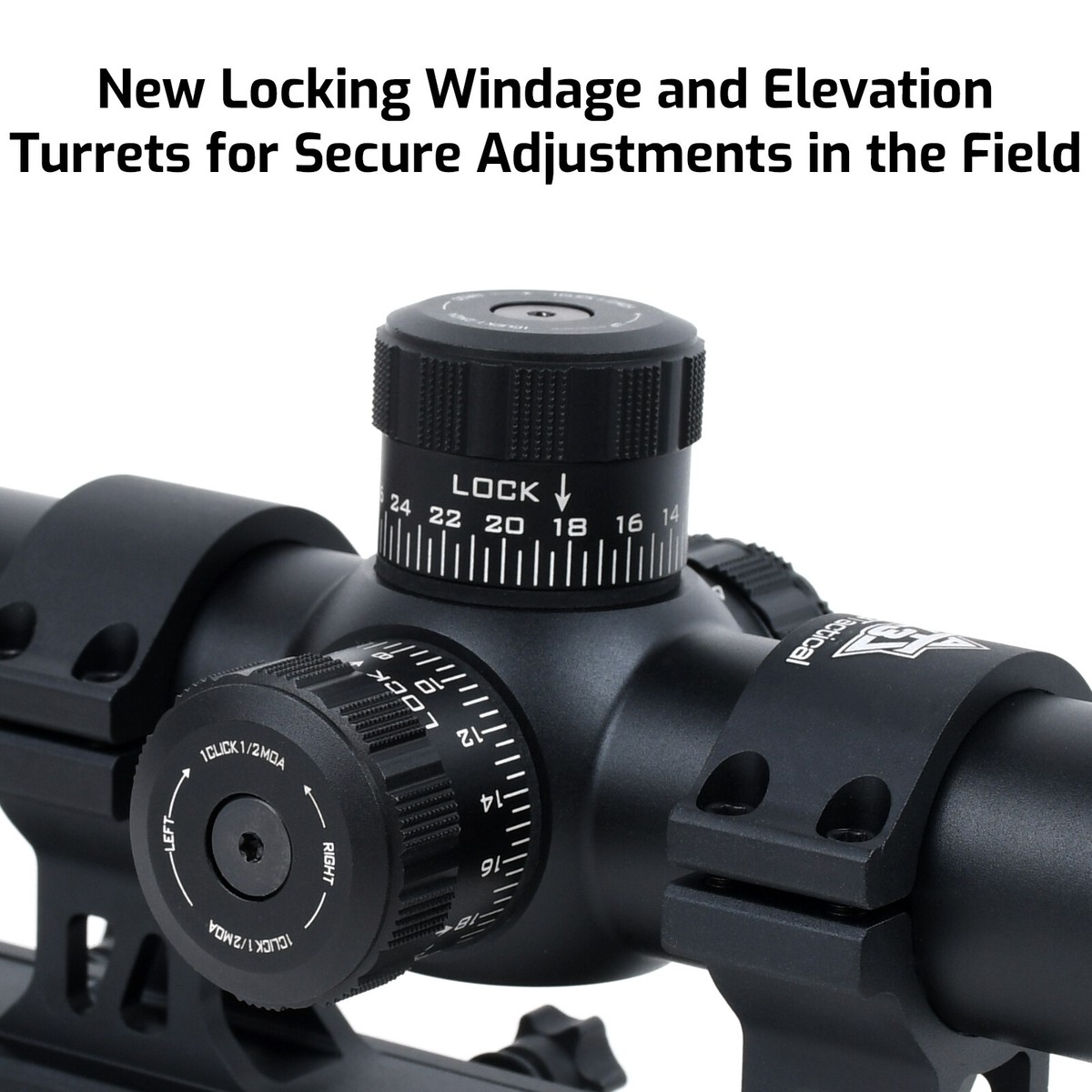 AT3 Red Tail Rifle Scope with Illuminated BDC Reticle - 1-4x24 or