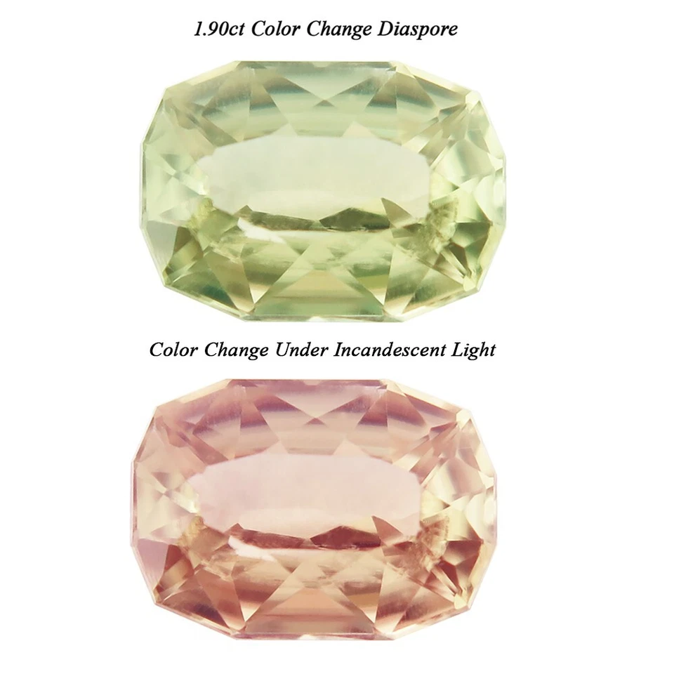 Impresionante diáspora de cambio de color natural de 1,90 quilates corte cojín extraído en Turquía Foto 4 de 4