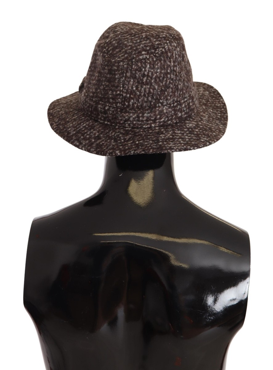 DOLCE & GABBANA Hat Gray Melange Blended Textured Tweed  display picture 3