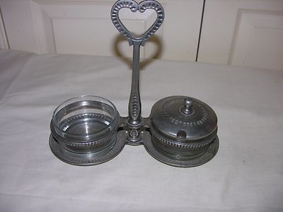 Antique German Pewter Condiment Dish Bottom Cast 1794