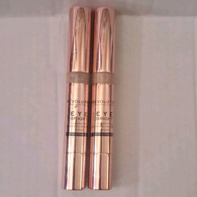 (2) Makeup Revolution Eye Bright Illuminating Under Eye Concealer MEDIUM New!