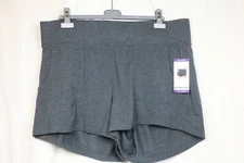 Active Life Shorts Womens Sz 2x Heather Charcoal Elastic Waist Grey Activewear