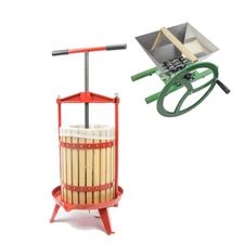 18 Litres T  Handle Fruit  Wine Press w/ 7L Wheel Fruit Crusher Wine Cider Combo