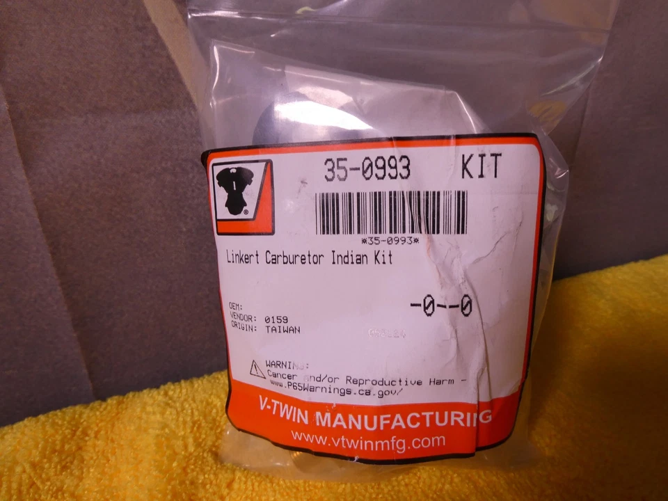 Indian Carburetor Rebuild Kit 1931-1955 Linkert Needle & Seat V-Twin 35-0993 F3 - Image 2 of 4