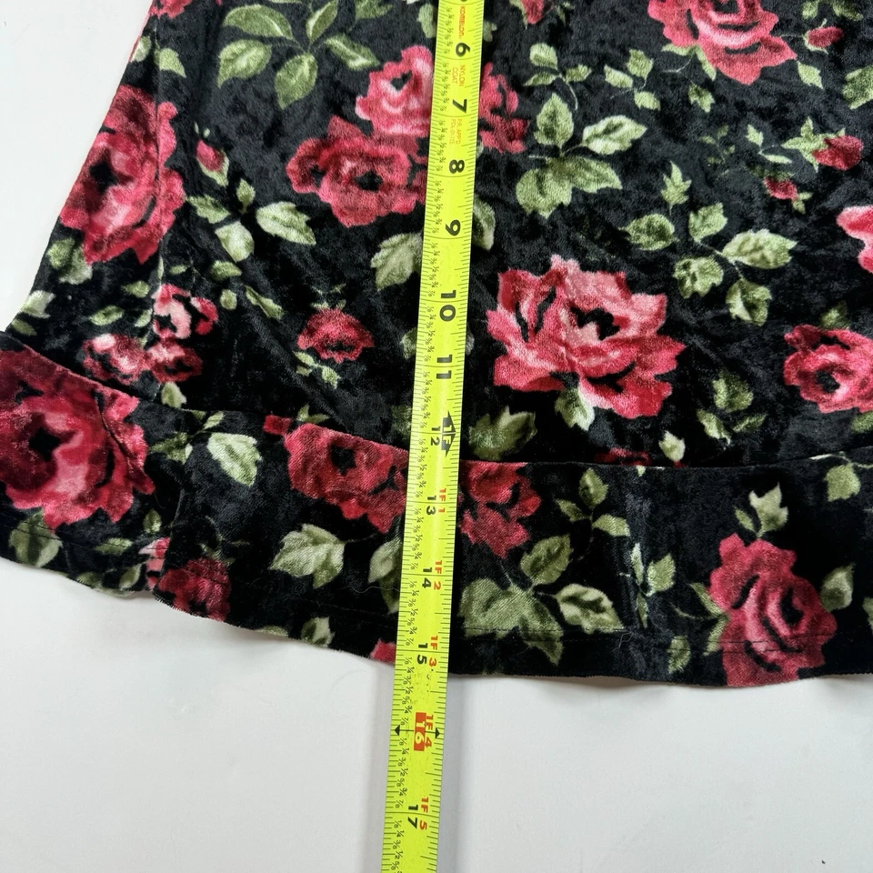Y2K 2002 Gymboree Girls Velvet Floral Skirt Ruffle Size 7 Years - Image 3 of 4