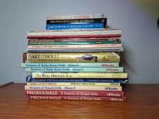 LOT of 23 Vtg Doll Collector Books Bears Hats Costume Doll Making Kruse Jumeau