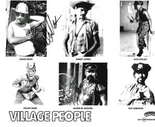 * DAVID HODO * signed 8x10 photo * VILLAGE PEOPLE CONSTRUCTION WORKER * COA * 15