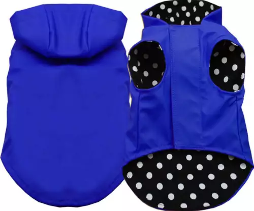Stylish Dog Hooded Raincoat with Water Resistant Shell and Warm Hoodie 