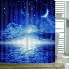 Starry Sky Full Of Stars 3D Shower Curtain Waterproof Fabric Bathroom Decoration