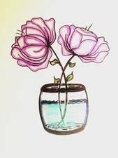 Original               Pastel Painting                   Two Roses