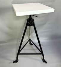 White Sculpture Turntable Rotatable Working Lifting Display Table Stand 15 15in