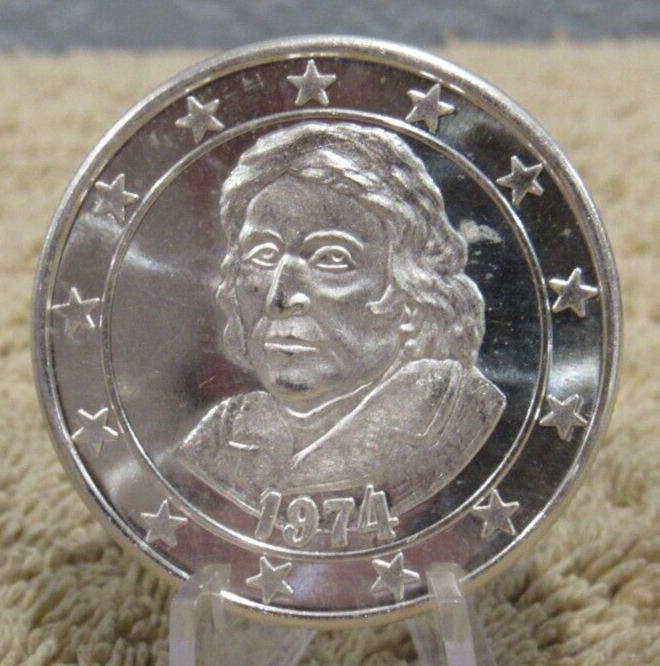 1974 The Jefferson Mint 1 Troy Oz. .999 Silver Round - Thomas