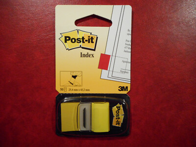 Post-it, Index, gelb,  25,4 x 43,2 mm, 50 Blatt, Haftstreifen, Ablösbar, 680-5