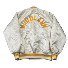 Vintage Delong Woodlawn Jacket Mens XL 80s Birmingham Satin Letterman Style Coat