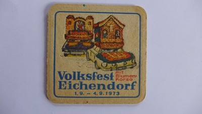 Beer mat Graf Arco beer folk festival Eichendorf 1973