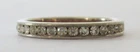 Vintage Sterling Silver Crystal Rhinestone Eternity Band Ring 925 Size 5