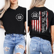 250 Anniversary USA 250th American Flag Patriotic 250 Years Front/Back T-Shirt