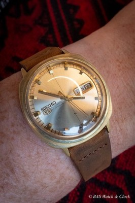 Vintage Seiko 5 Automatic 21 Jewel Day-Date Watch 6119-6003 Fully Serviced