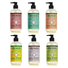 Mrs. Meyers Hand Soap Variety Pack - 6 Scents Rosemary, Basil, Lavender  More