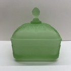 Tiara Exclusives Honey Bee Candy Dish Frosted Chantilly Green W Lid — photo 2
