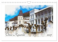 "Calendar 2027 · US Version · Baltic Sea Watercolors (Wall Calendar 2027 12\" × 8\""