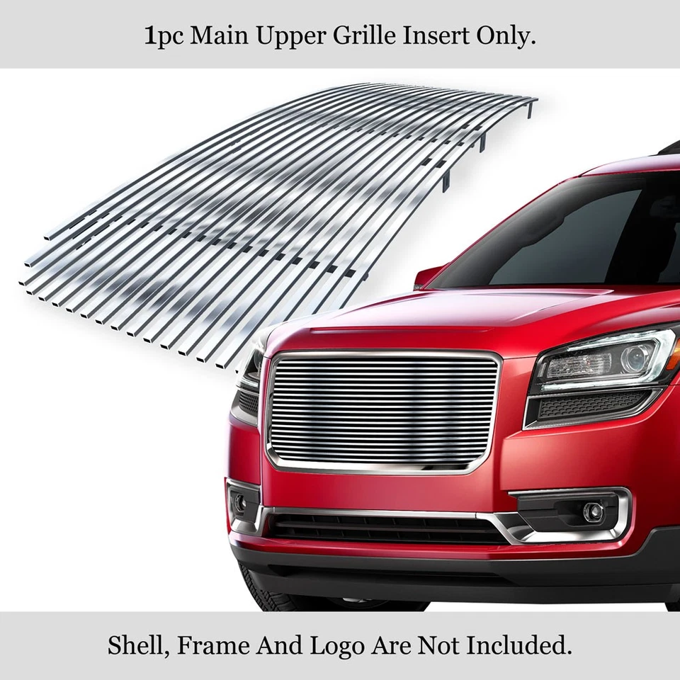 Se adapta a GMC Acadia 2013-2016 Logo Cubierta Principal Acero Inoxidable Cromo Billet Parrilla Inserto Foto 2 de 4