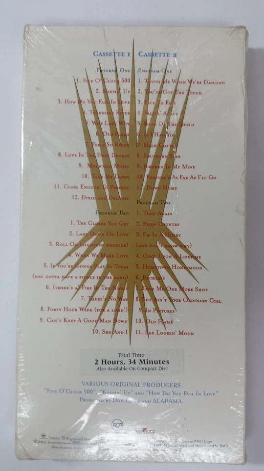 ALABAMA For The Record 41 Number One Hits 2x SEALED Cassette Tape Box Set - Image 2 of 2