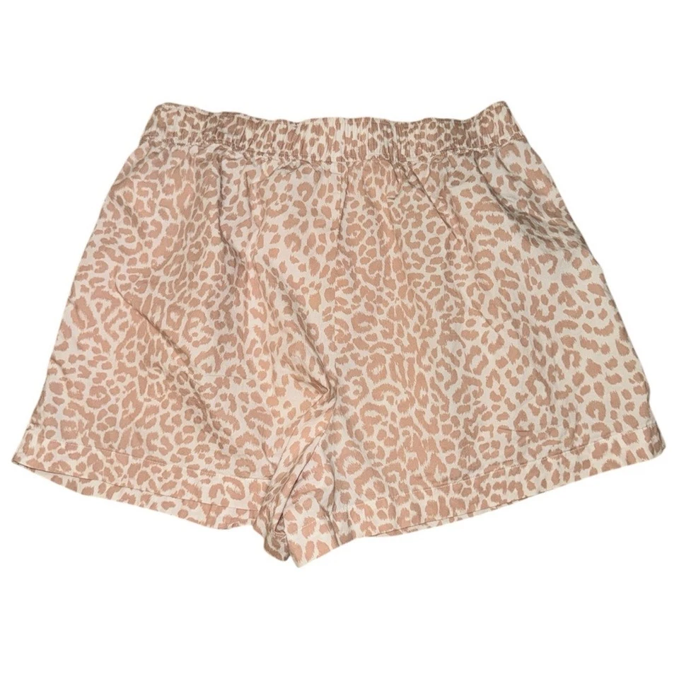 J.Crew Algodón Popelina Boxer Corto en Manchas Blandas Rosa Blanco Guepardo Mujer’s Pequeño Foto 3 de 4