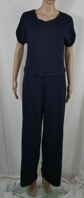 MARC O'POLO Stretch Jumpsuit Overall Blau Piqué Qualität Gürtel Größe S/M TOP!