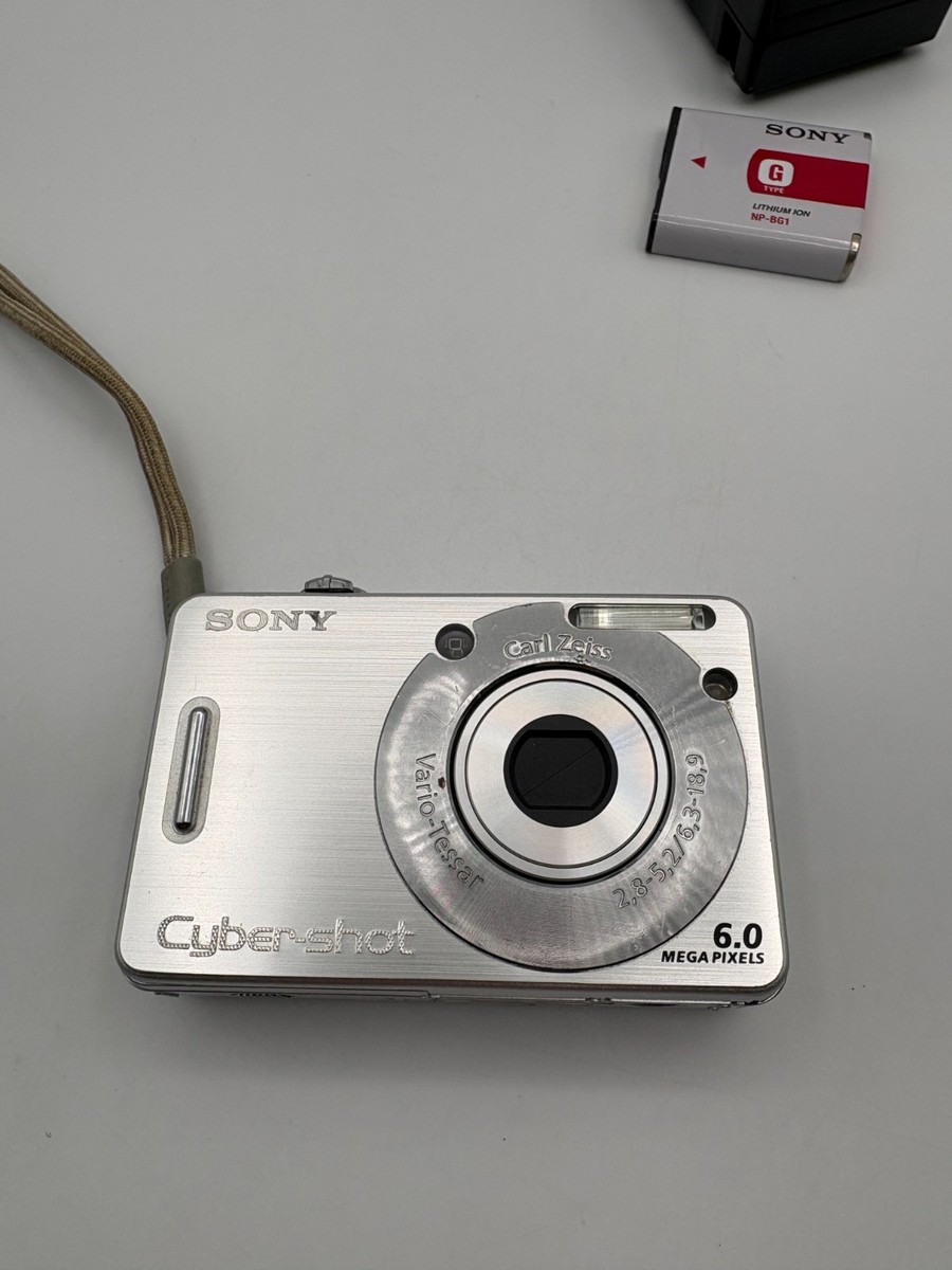 Sony Cyber-shot DSC-W50 6.0MP Digital Camera - Silver for sale
