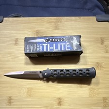 Cold Steel Ti-Lite Pocketknife AUS-8A Blade Zy-Ex Handle Black Manual