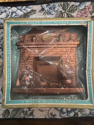 Miller Studios 063 Early American Fireplace Hot Pad Holder Chalkware Wall Plaque