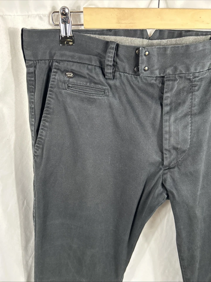 Diesel Chi-Tight-E Trousers Chino W34 L31 Men Black Chore Army Military - Image 2 of 4