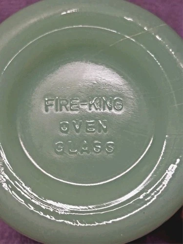 🔥RARE FIRE KING JADEITE EXTRA HEAVY C HANDLE ALL BLOCK LETTERS MUG! NICE!