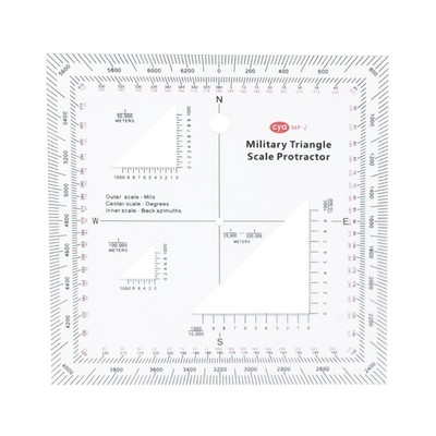 Coordinate Scale Protractors Clear Navigation Topographical Map Scale