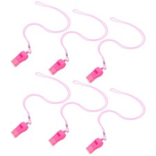 6 Piezas Silbato Salvavidas Silbatos Rosa Deportes Fuertes con Cordón Navidad
