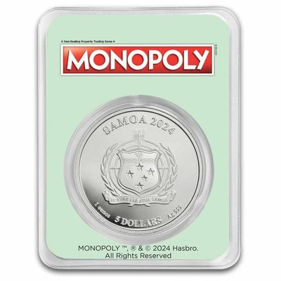 2024 Samoa 1 oz Silver Monopoly Board Space: Free Parking w/ TEP