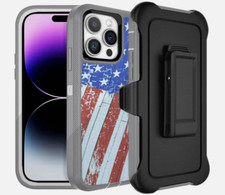 Rugged Defender Case for iPhone 14 Plus 14 Pro Max Belt clip Fits Otter Box USA