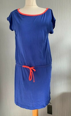 EA7 EMPORIO ARMANI DAZZLING BLUE BEACH ROBE DRESS SIZE SMALL
