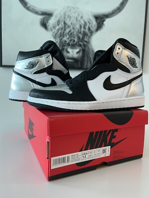 Jordan 1 High OG Silver Toe - Size M 10.5 / W 12 *READY TO SHIP*
